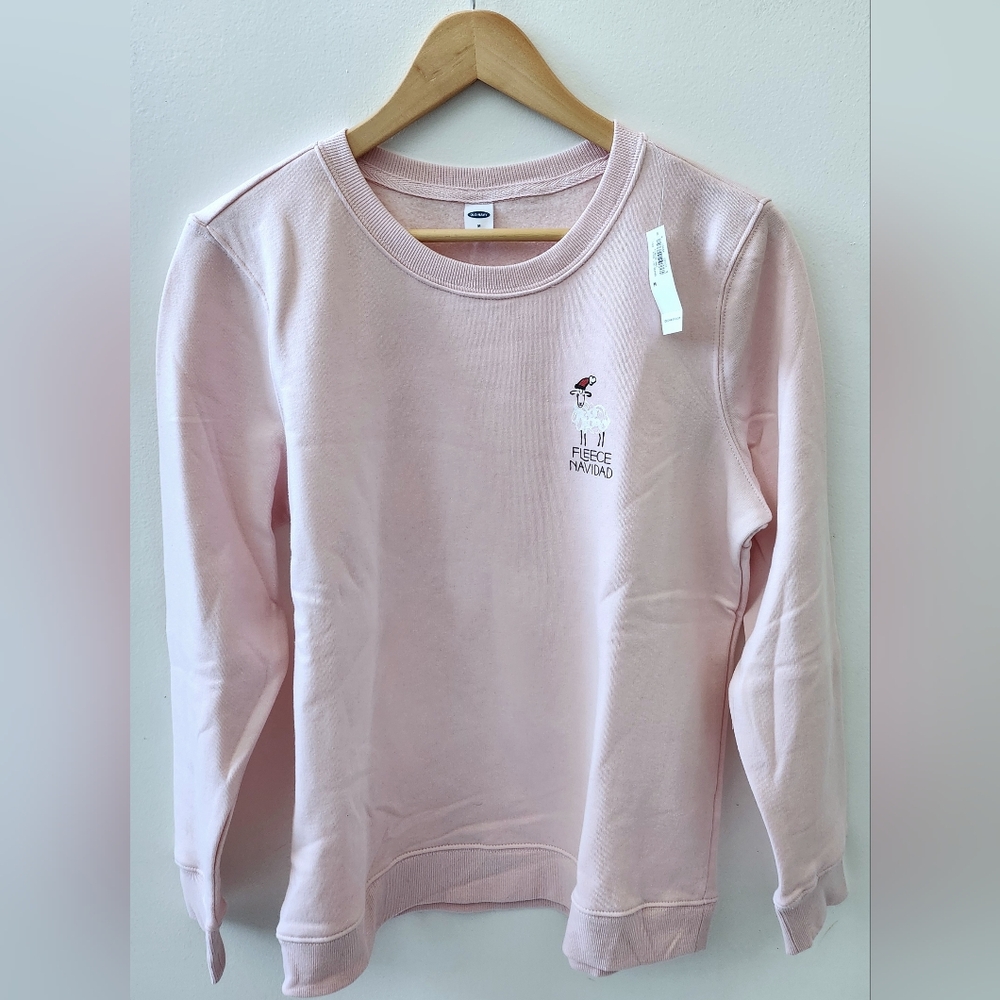 Old Navy Holiday Pink Crew Sweatshirt